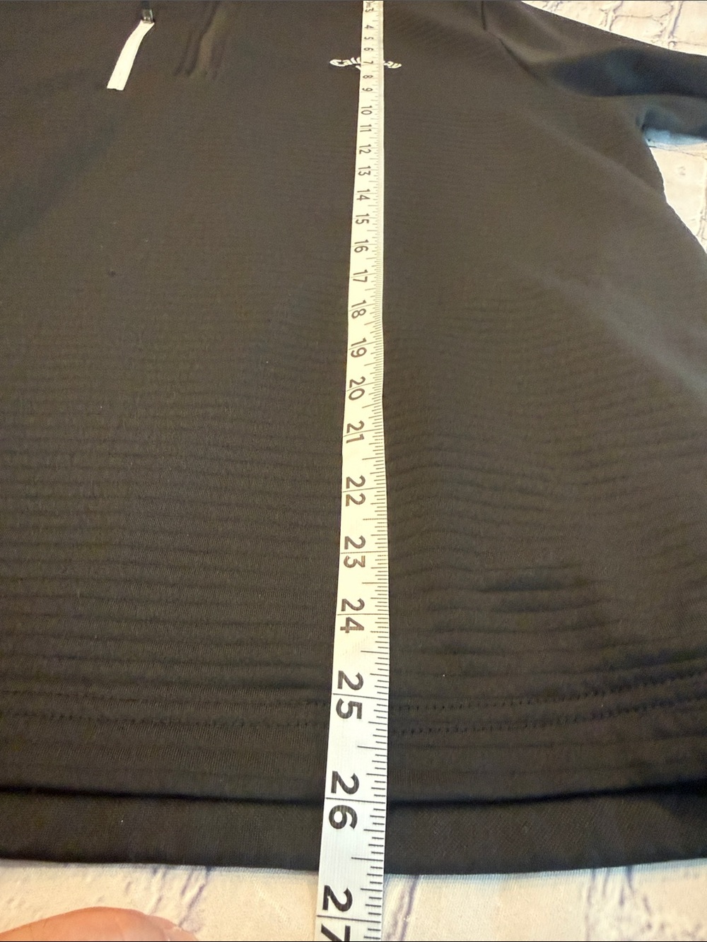 Callaway Black Ribbed Quarter-Zip Pullover with White Trim | EUC | Medium - Picture 9 of 9